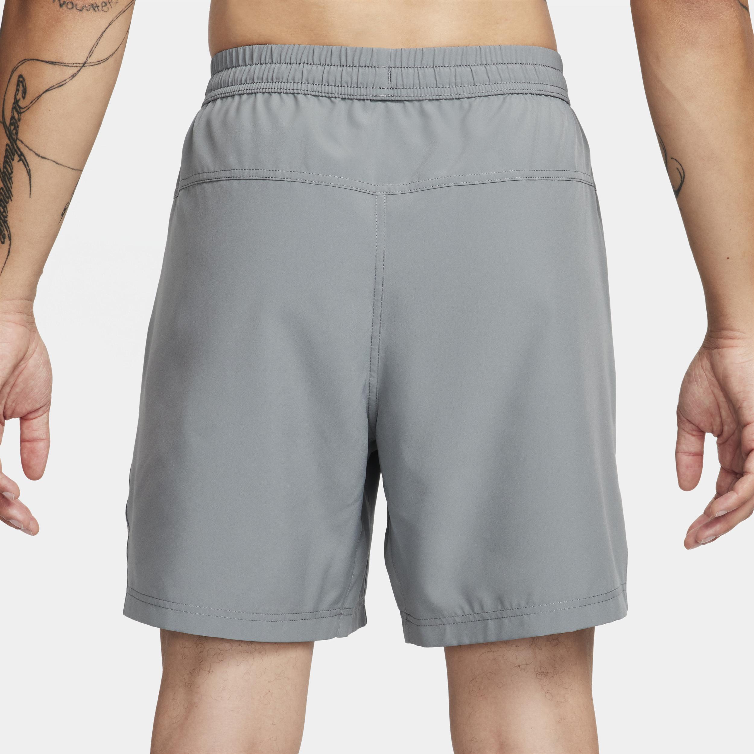 Mens Nike DriFit Form 7-in Unlined Woven Short, Men's, Size: Large, Smoke Gray Black Product Image
