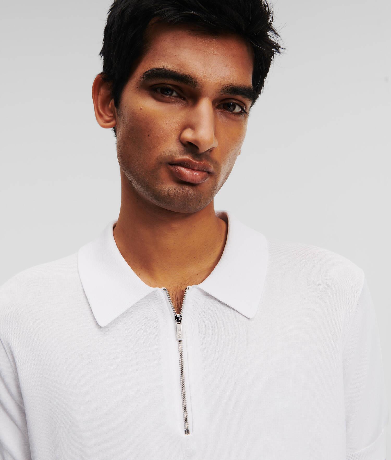 KNIT POLO 1/2 SLEEVE Product Image