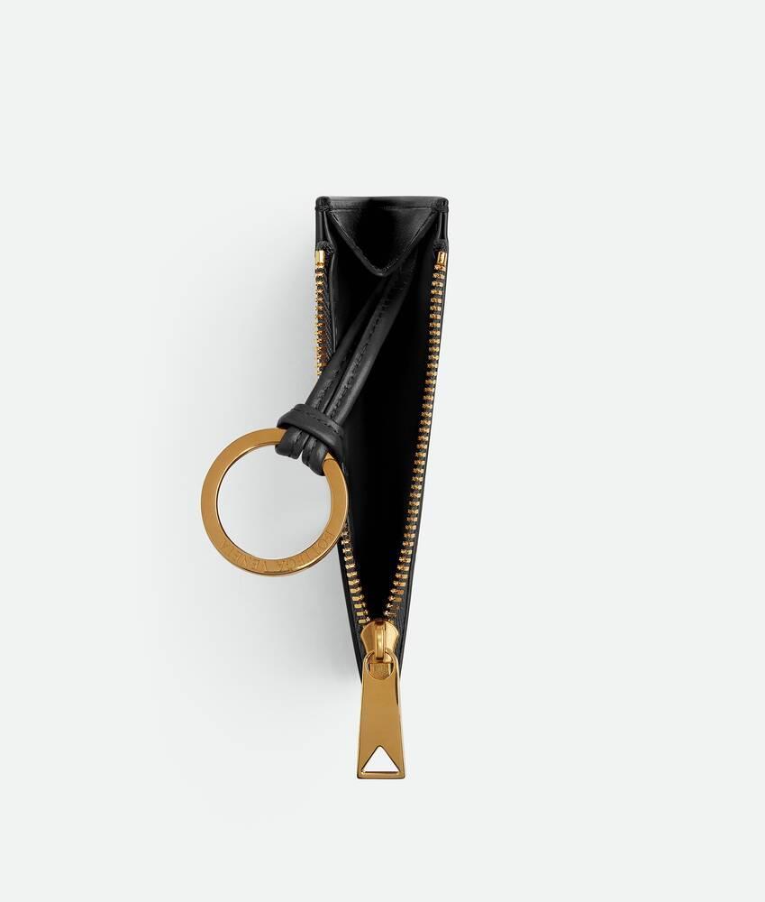 Women's Intrecciato Key Pouch in Black Product Image