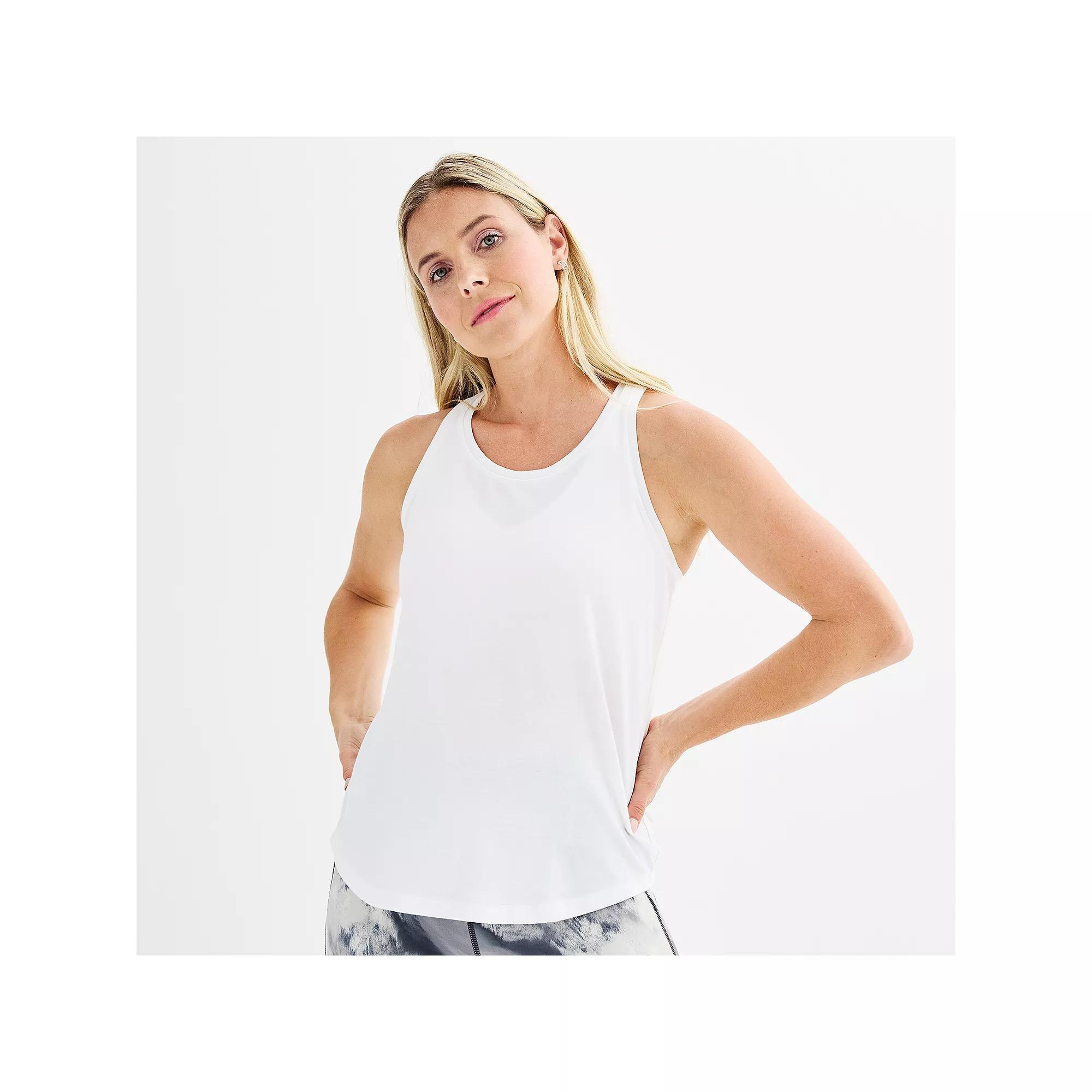 Women's Tek Gear® Racerback Tank Top, Size: Small, Modern White Product Image