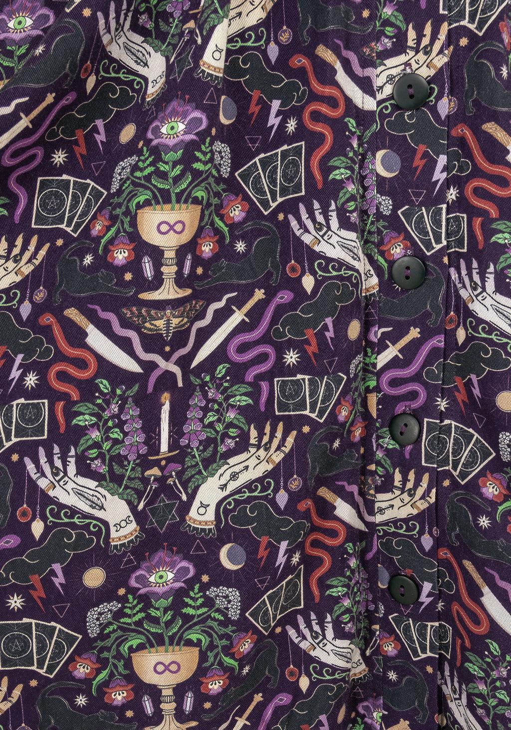 Modern Mystic Button Up Mini Dress Product Image