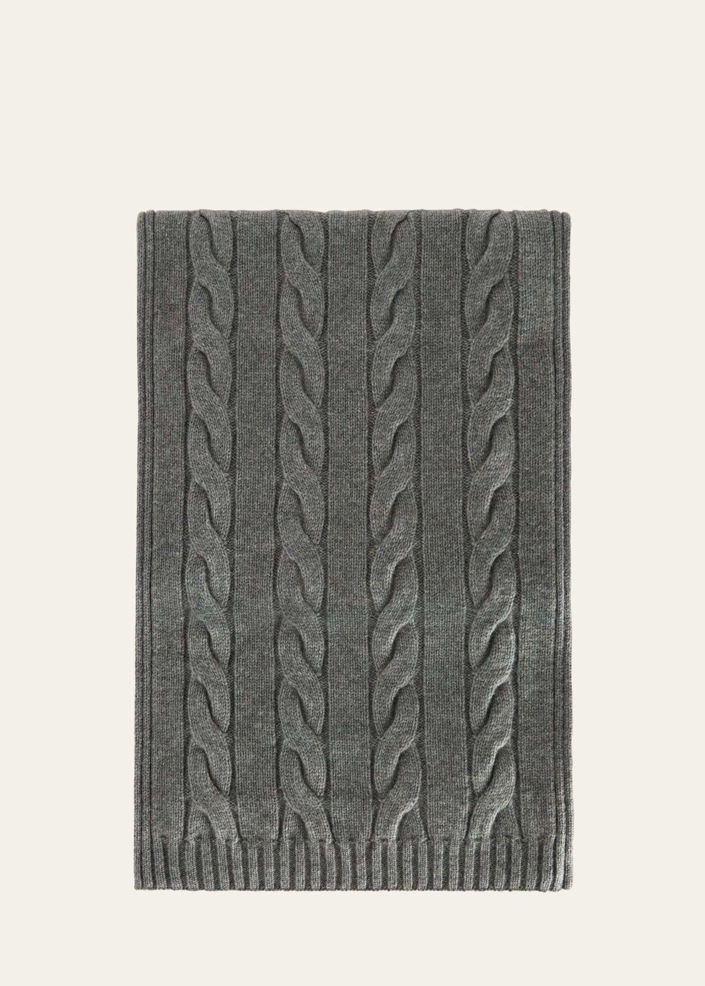 Womens Napier Cashmere Cable-Knit Scarf Product Image
