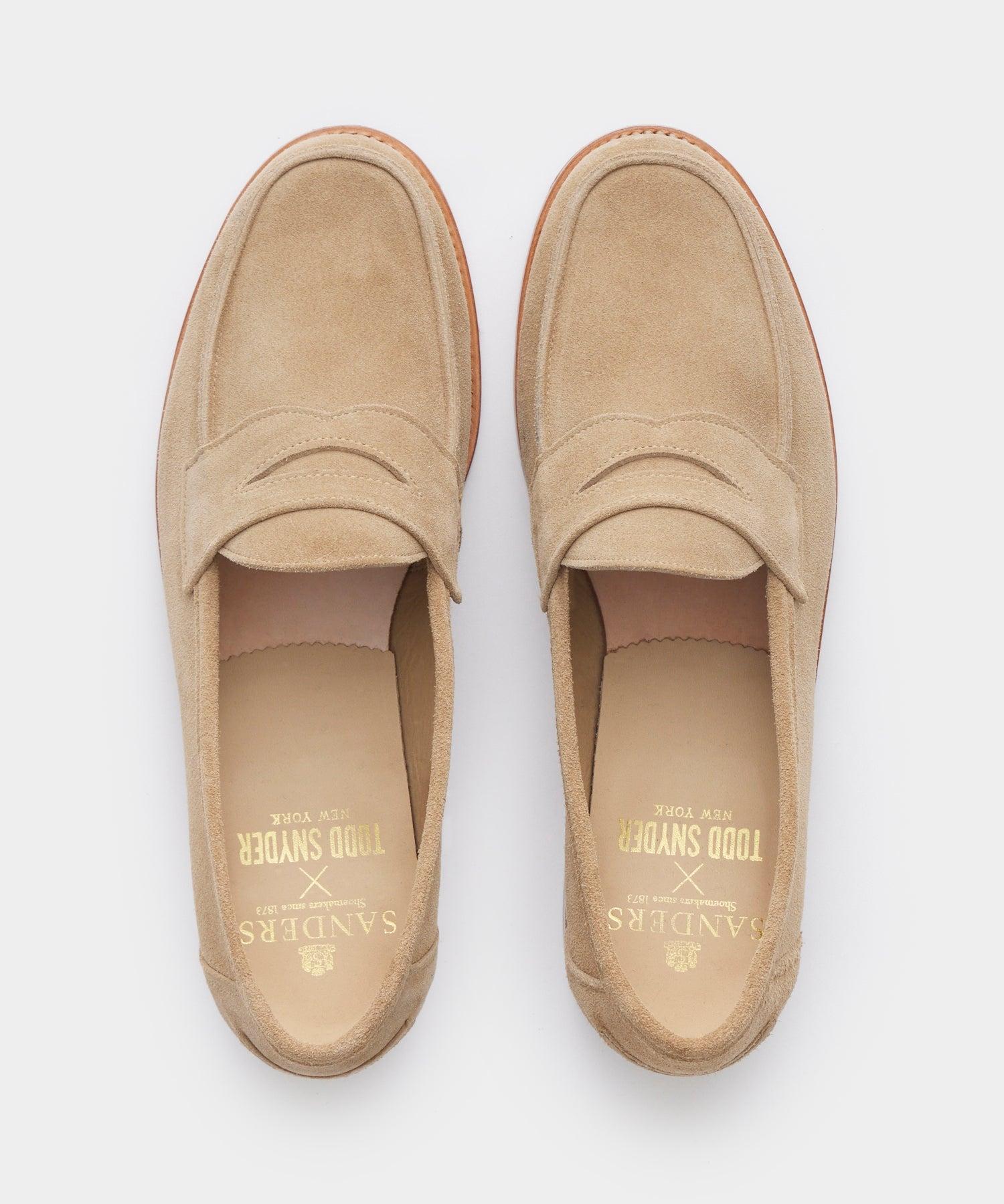 Todd Snyder x Sanders Edwin Loafer in Milkshake Suede Product Image