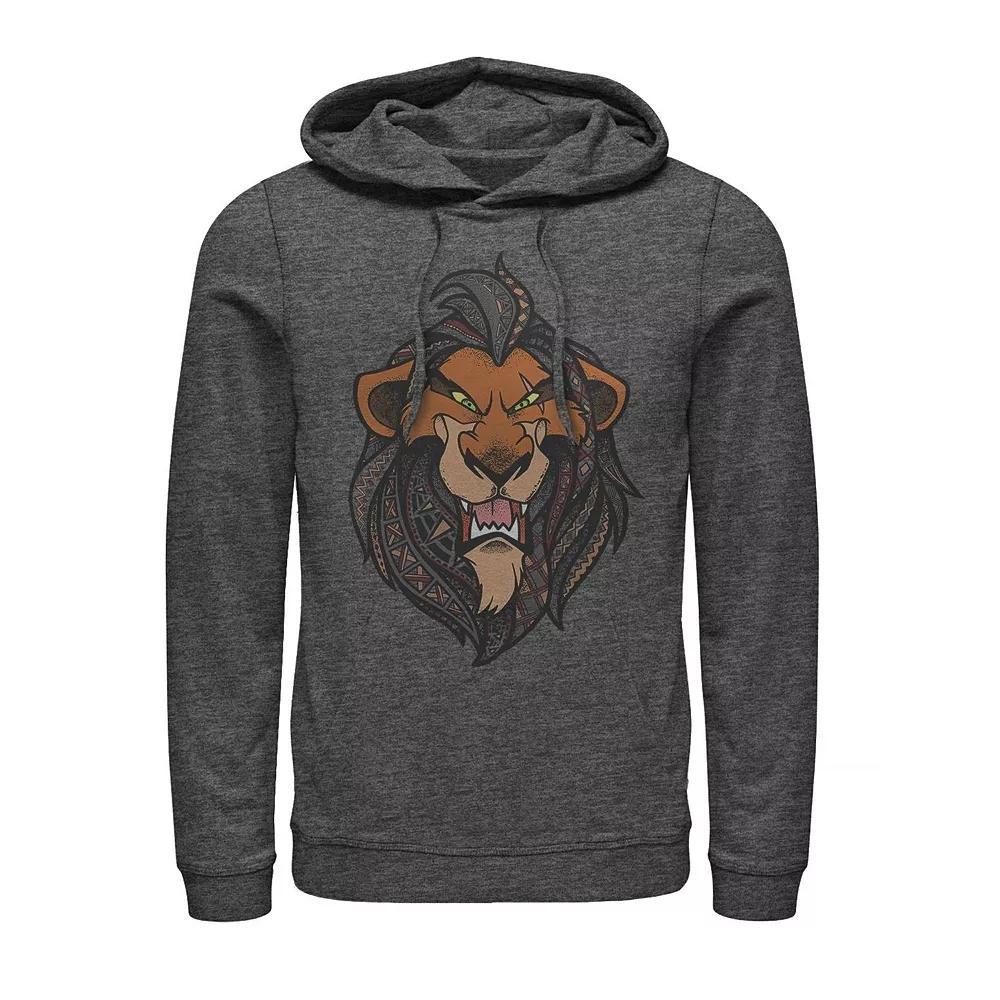 Men's Disney's The Lion King Scar Hoodie, Size: XXL, Grey Heather Product Image