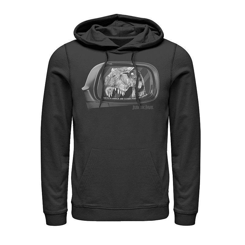 Men's Jurassic Park Mirror Hoodie, Size: Small, Black Product Image