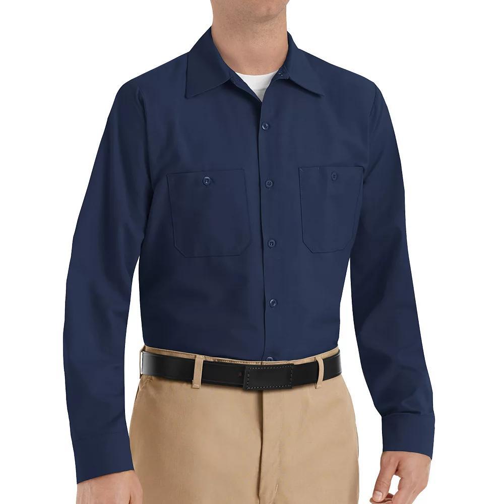 Men's Red Kap Classic-Fit Industrial Long Sleeve Button-Down Work Shirt, Size: Large, Brown Product Image