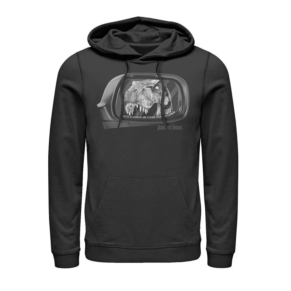 Men's Jurassic Park Mirror Hoodie, Size: Small, Black Product Image