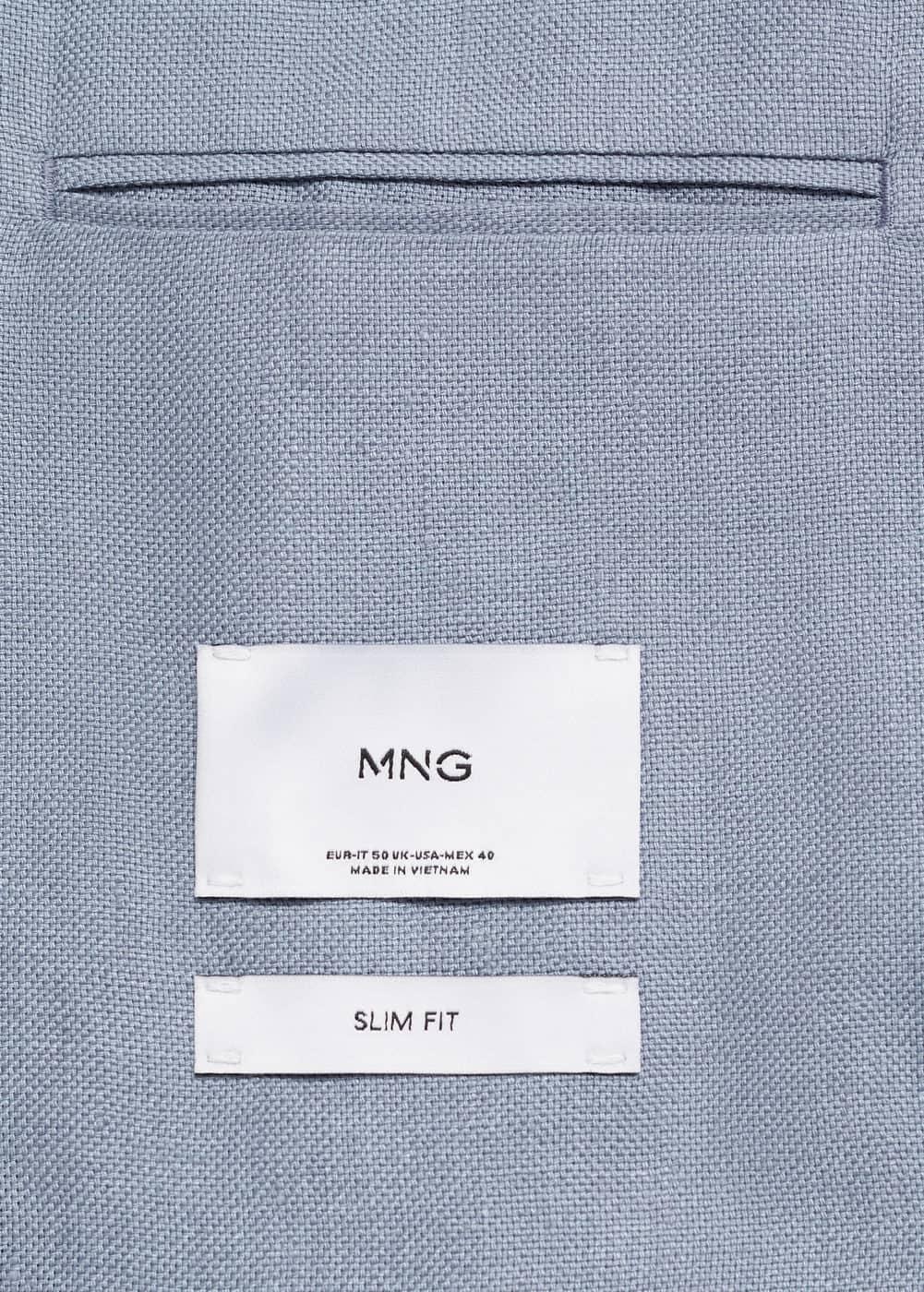 Mango Mens Herringbone Linen Suit Jacket Product Image