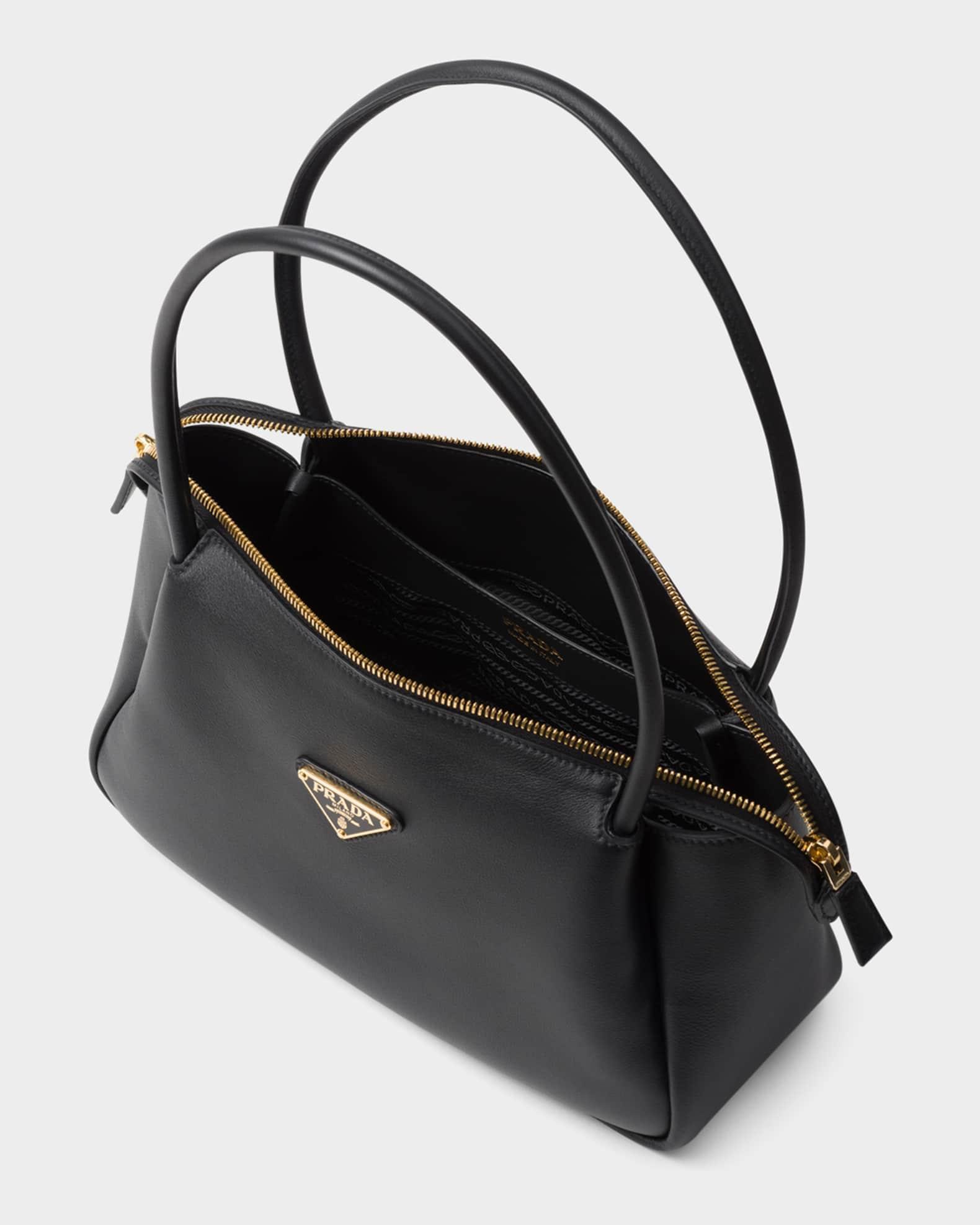 Medium Zip Grain Leather Shoulder Bag Product Image