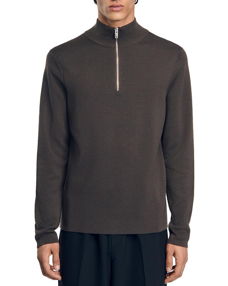 Sandro Wool Half Zip Sweater Product Image