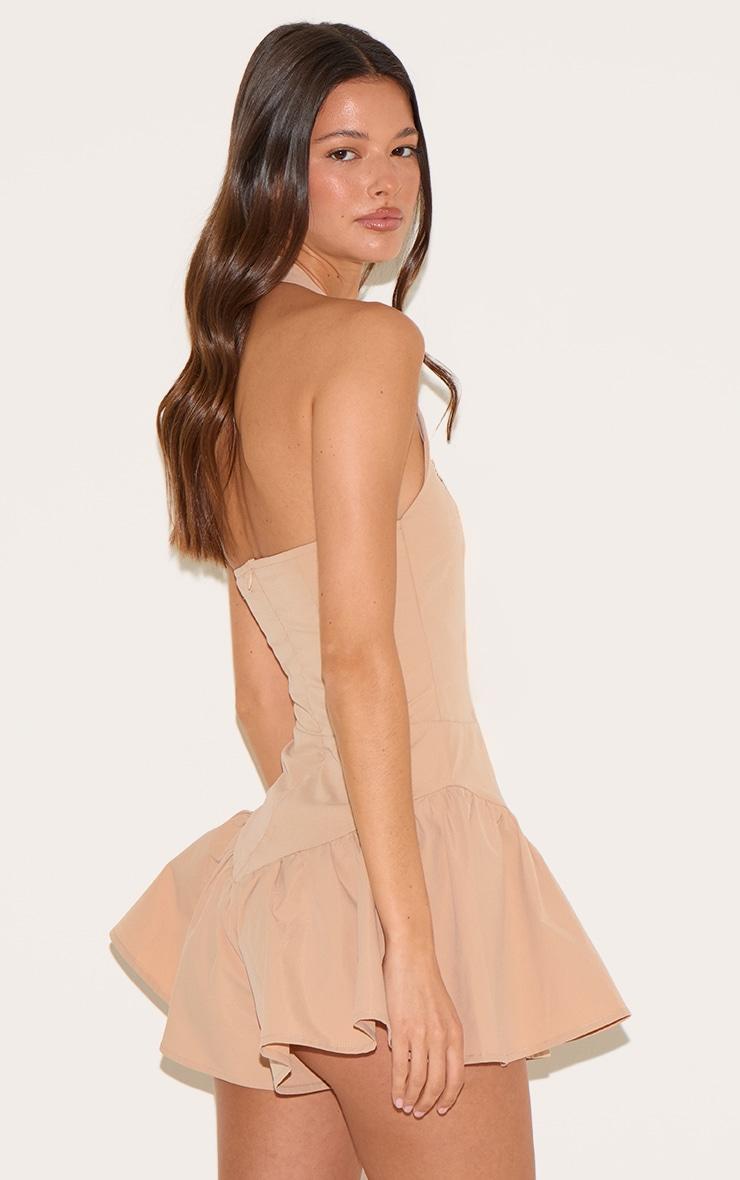 Natural Halter Neck Drop Waist Floaty Romper Product Image