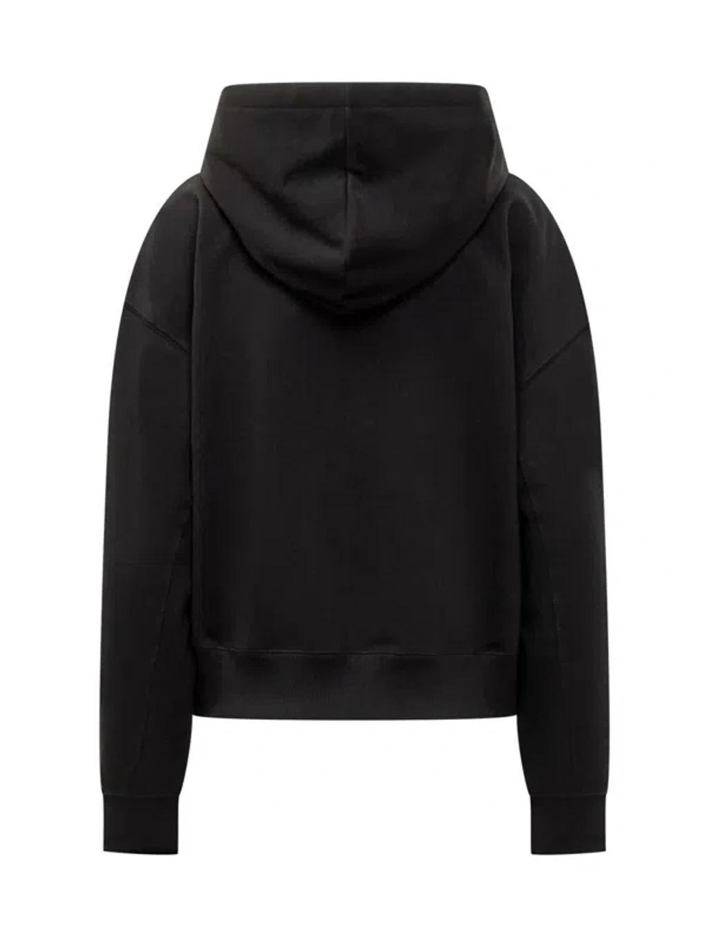 JW ANDERSON Cropped Logo Hoodie In Black Product Image