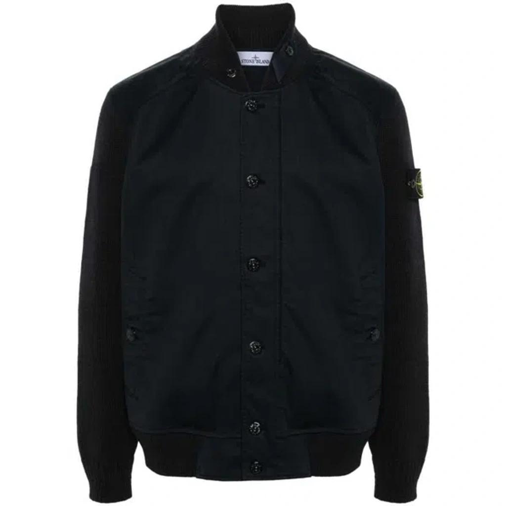 STONE ISLAND Bio Raso With Bio Alloy Light Cover Tc Bomber Jacket In Blue Product Image