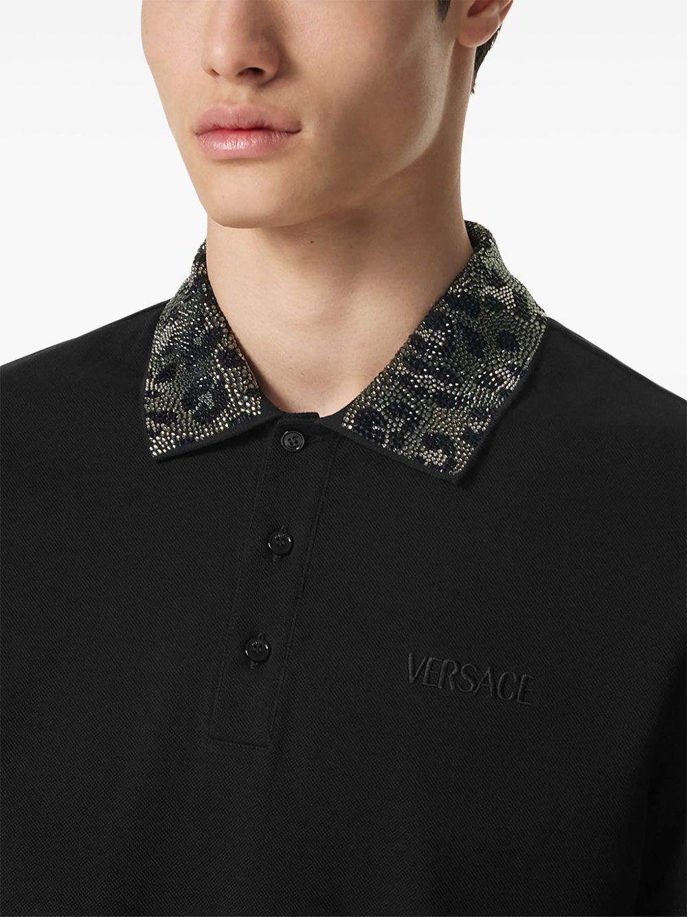 crystal-embellished polo shirt Product Image