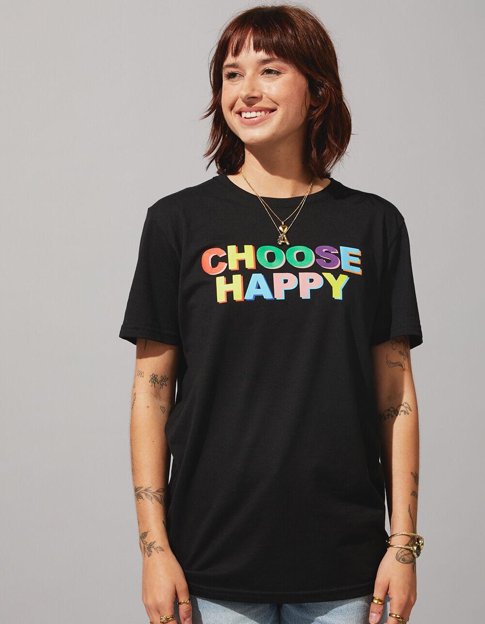 THE PHLUID PROJECT Choose Happy Pride Tee - BLACK Product Image