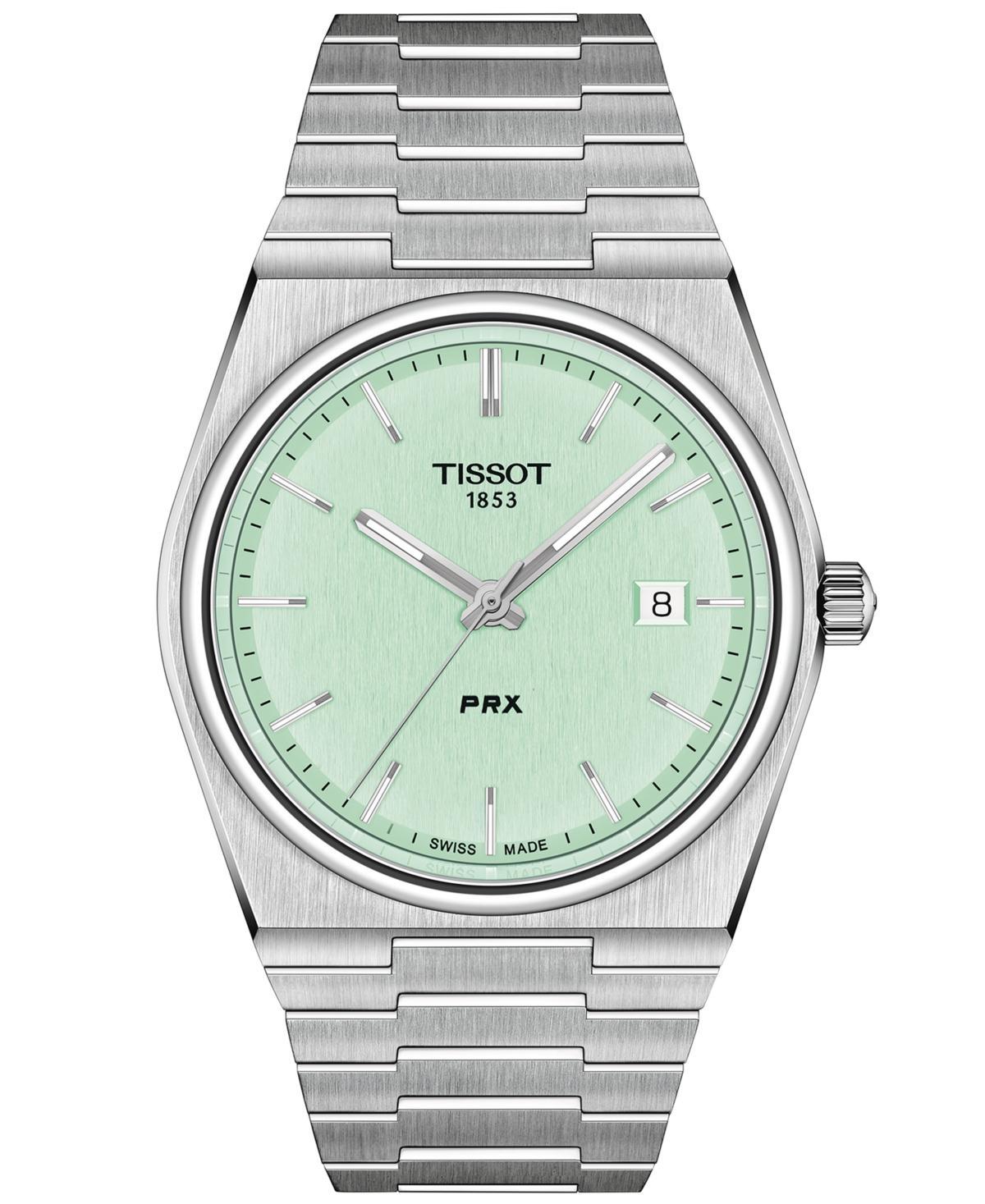 Tissot Mens Prx Automatic Stainless Steel Tonneau Bracelet Watch Product Image
