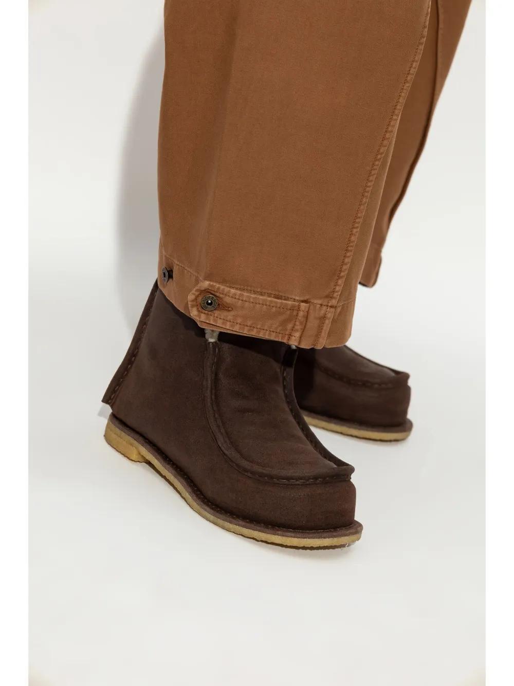 JW ANDERSON Suede Ankle Boots In Brown Product Image