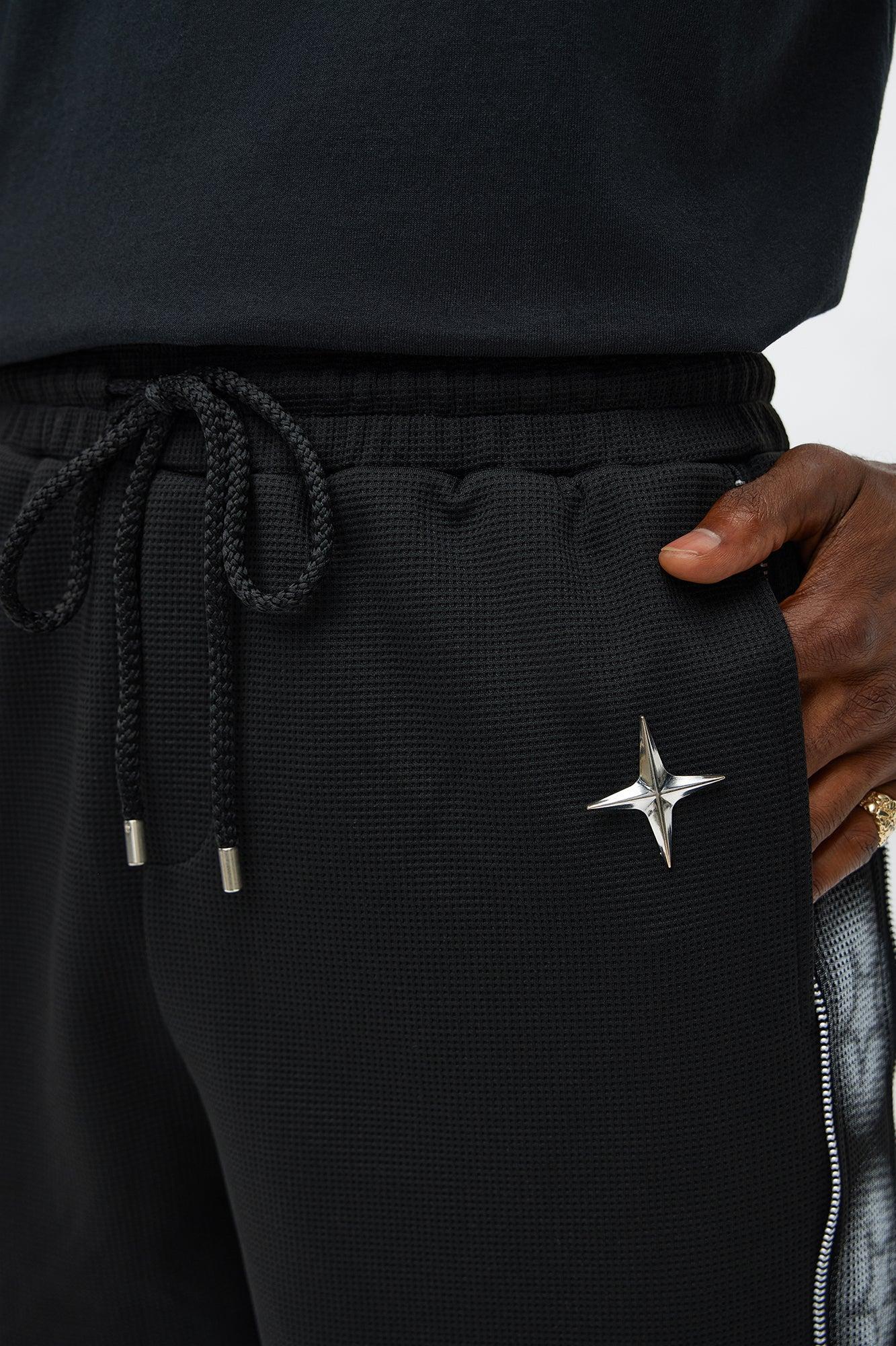 Relaxed Bright Stars Shorts - Black Male Product Image