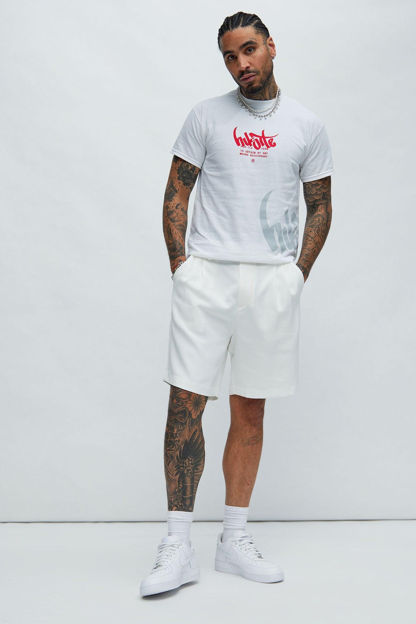 Hustle Tag Short Sleeve Tee - White Product Image