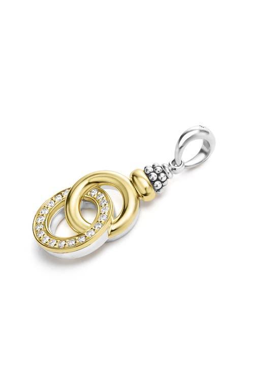LAGOS Signature Caviar Two-tone Interlocking Diamond Pendant Product Image