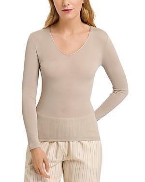 Wool & Silk Blend V-Neck Top Product Image