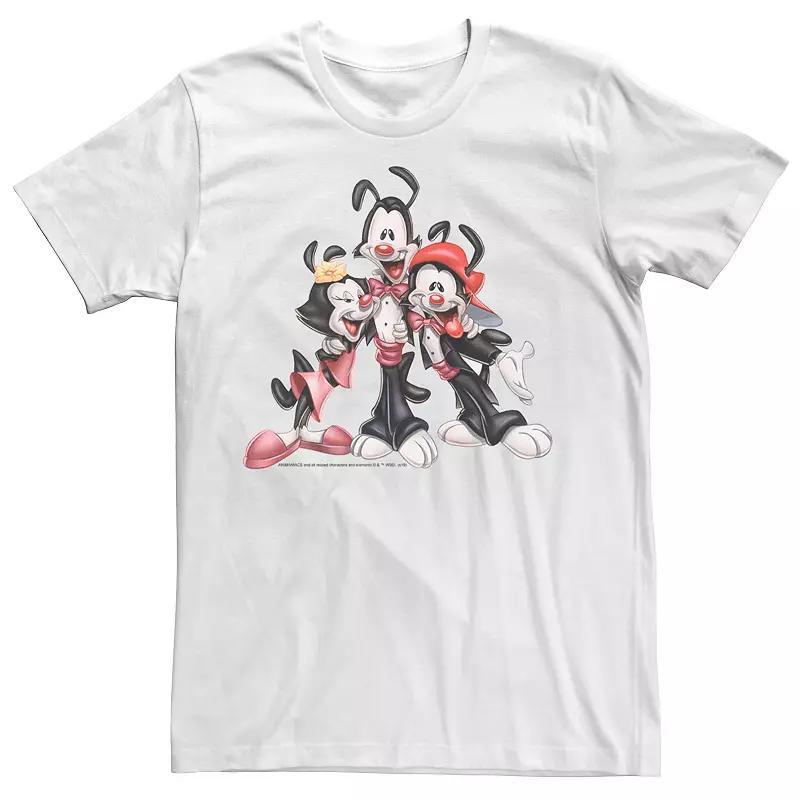 Men's Animaniacs Yakko Wakko & Dot Airbrush Tee, Size: XXL, White Product Image