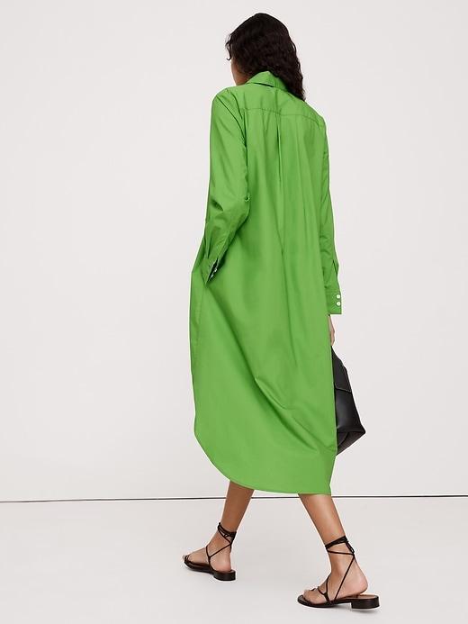Poplin Asymmetrical Shirt Dress Product Image