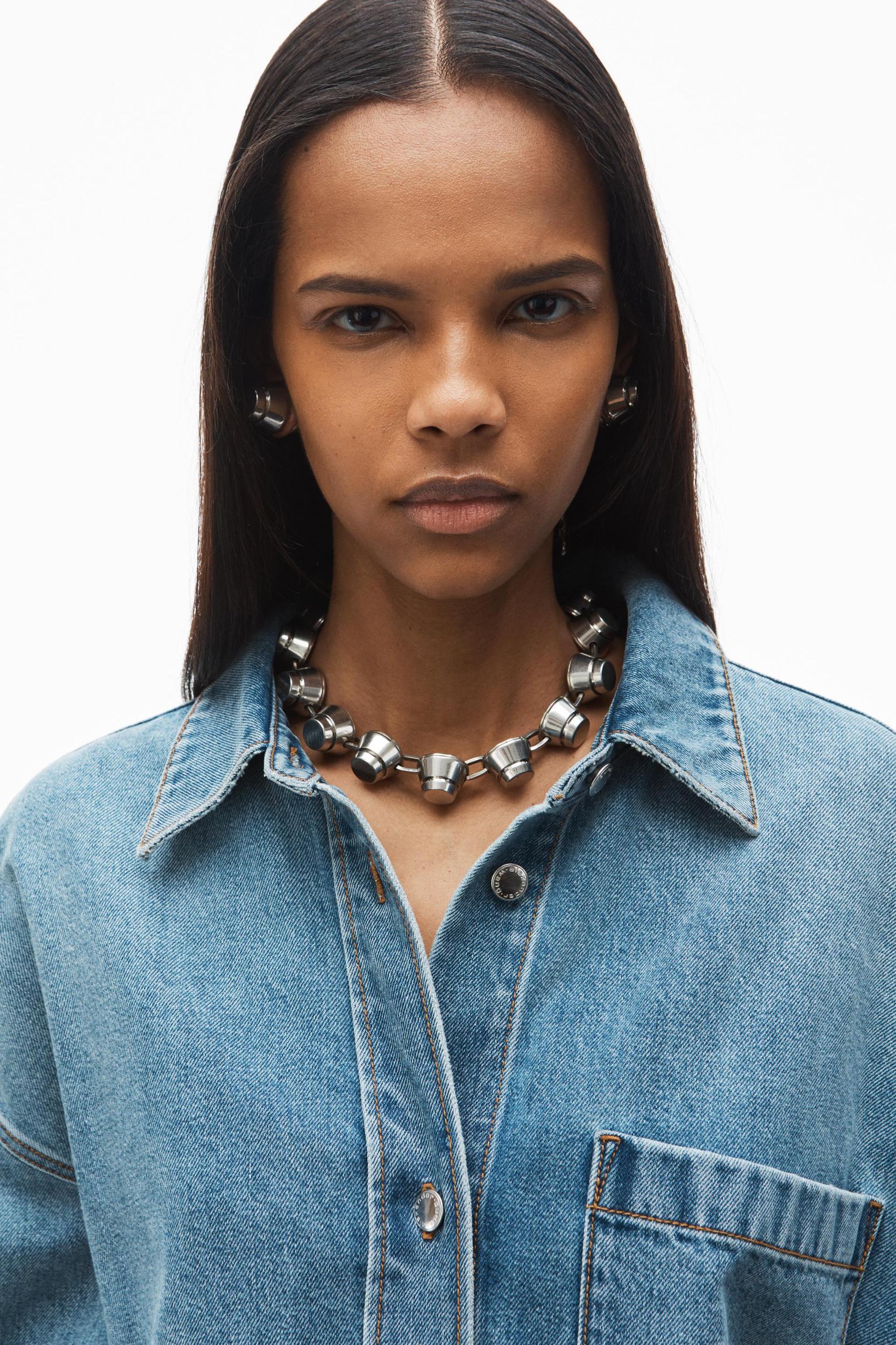 Pre-styled Denim Shirtdress Product Image