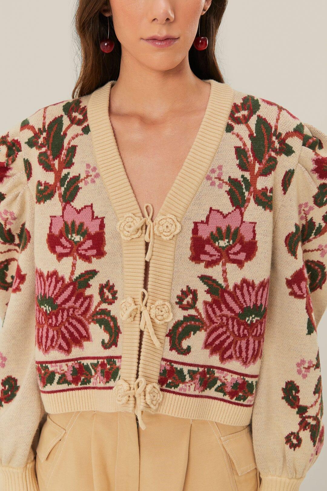 Off-White Ravenala Knit Cardigan, RAVENALA OFF-WHITE / S Product Image