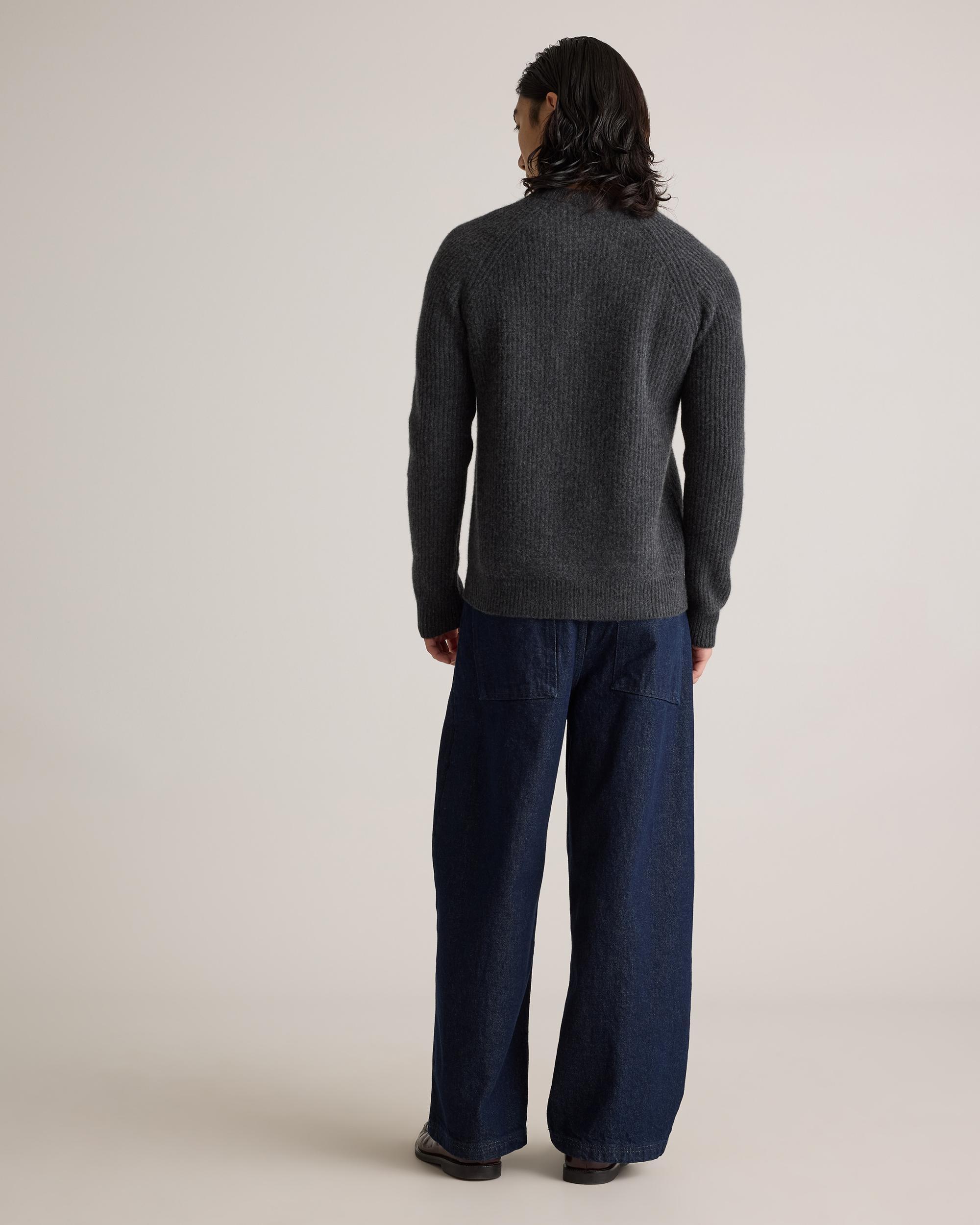 Quince | Men's Mongolian Cashmere Fisherman Crewneck Sweater Product Image