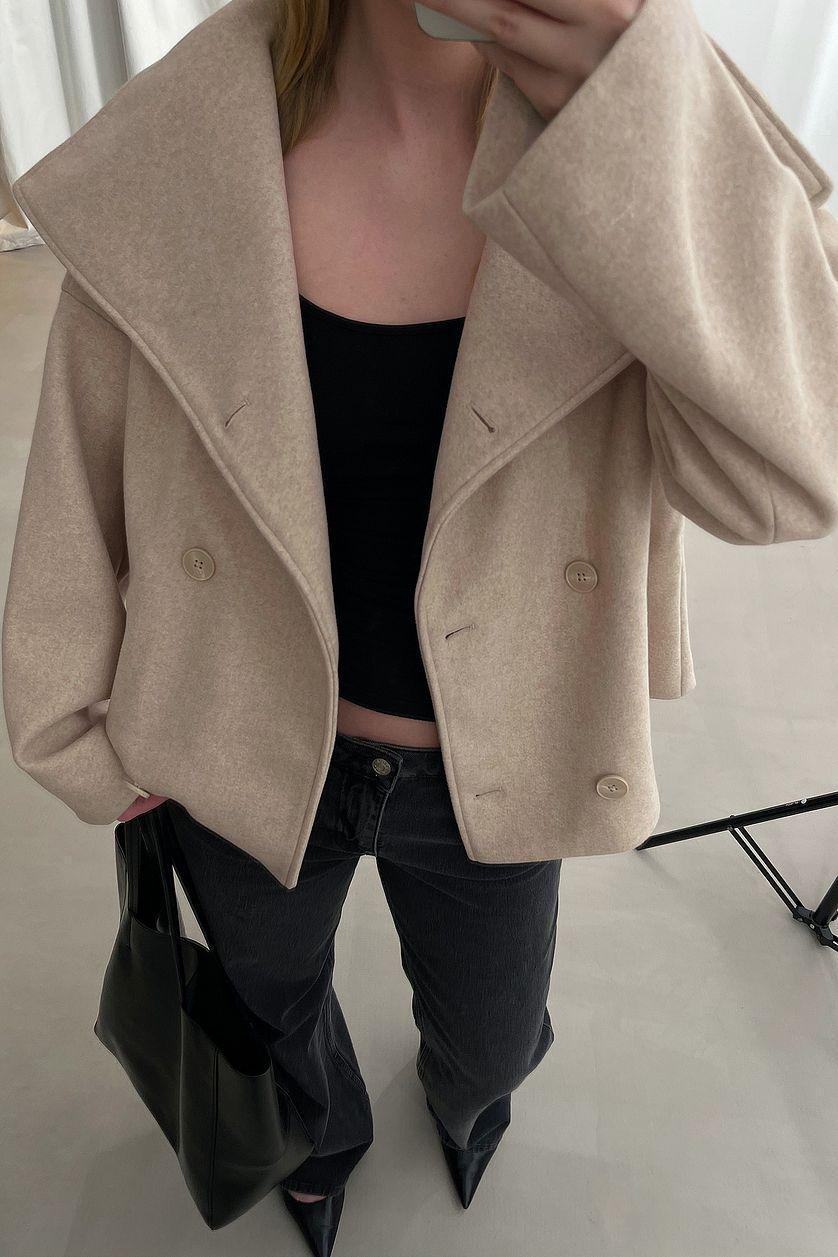 Double Breasted Short Coat Product Image