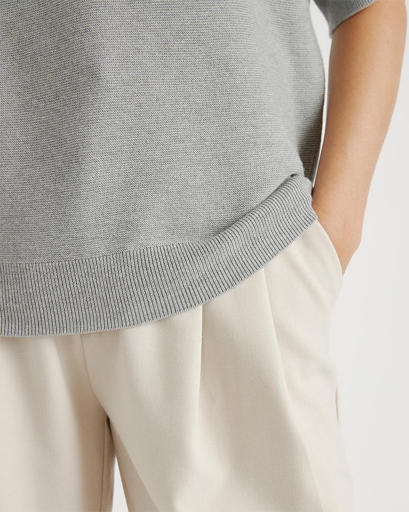 Quince | Women's Lightweight Cotton Cashmere Link-Stitch Dolman Sweater Size XS Product Image