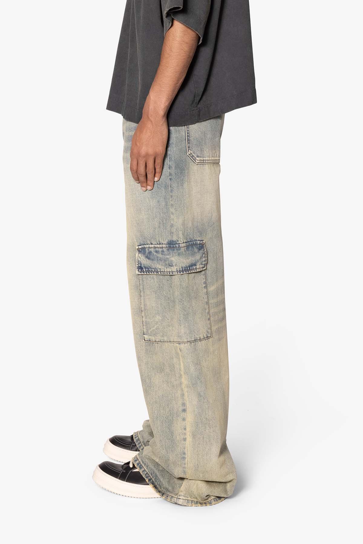 Void Baggy Cargo Denim - Medium Blue Product Image