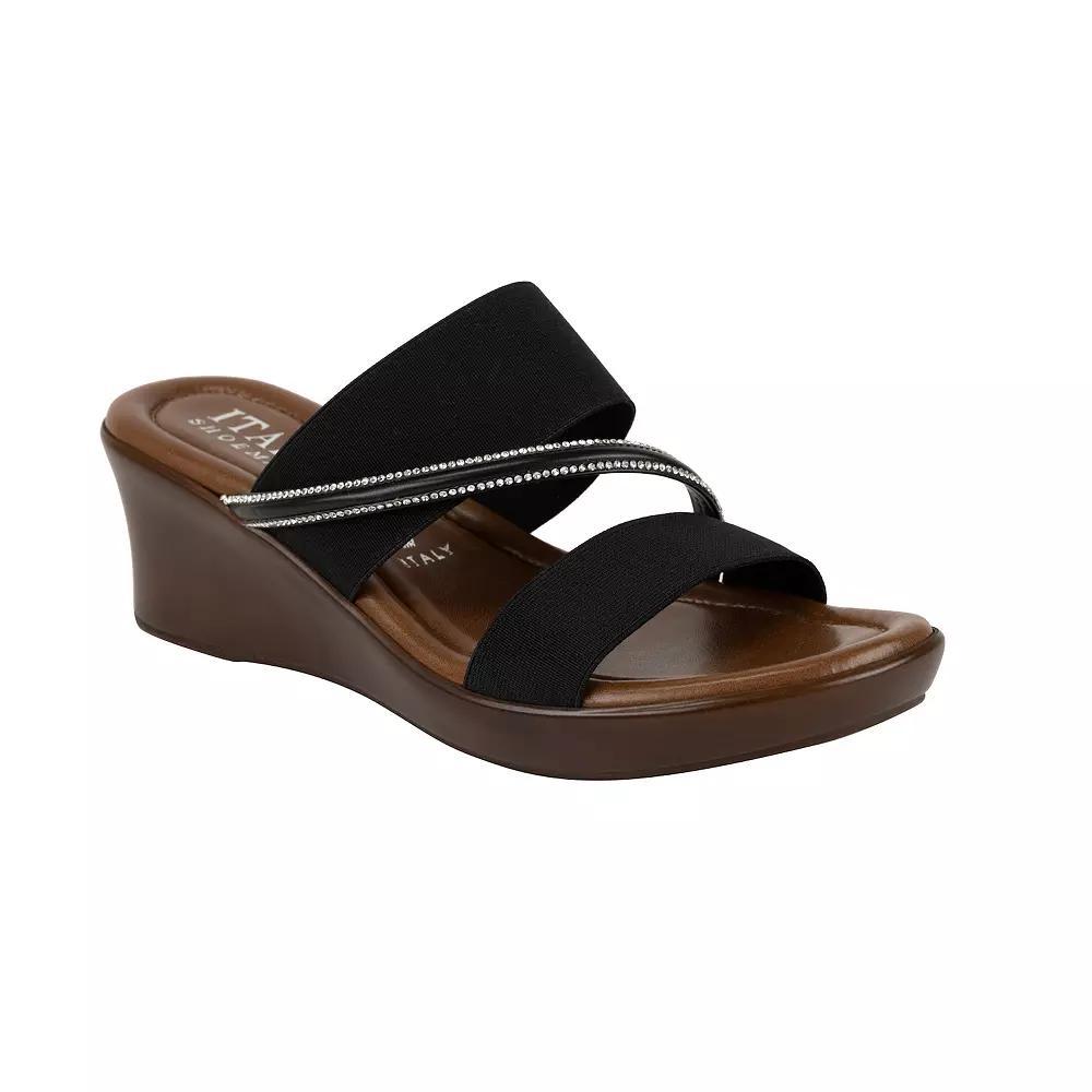Italian Shoemakers Xanthe Women's Elastic Wedge, Size: 9, Black Product Image