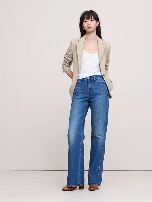Slim Italian Herringbone Blazer Product Image