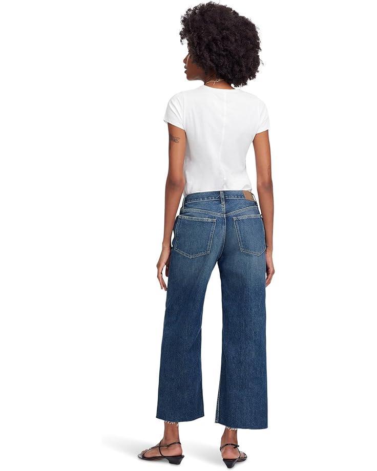 Women's Madewell Low Slung Baggy Crop in Croswell Wash Product Image
