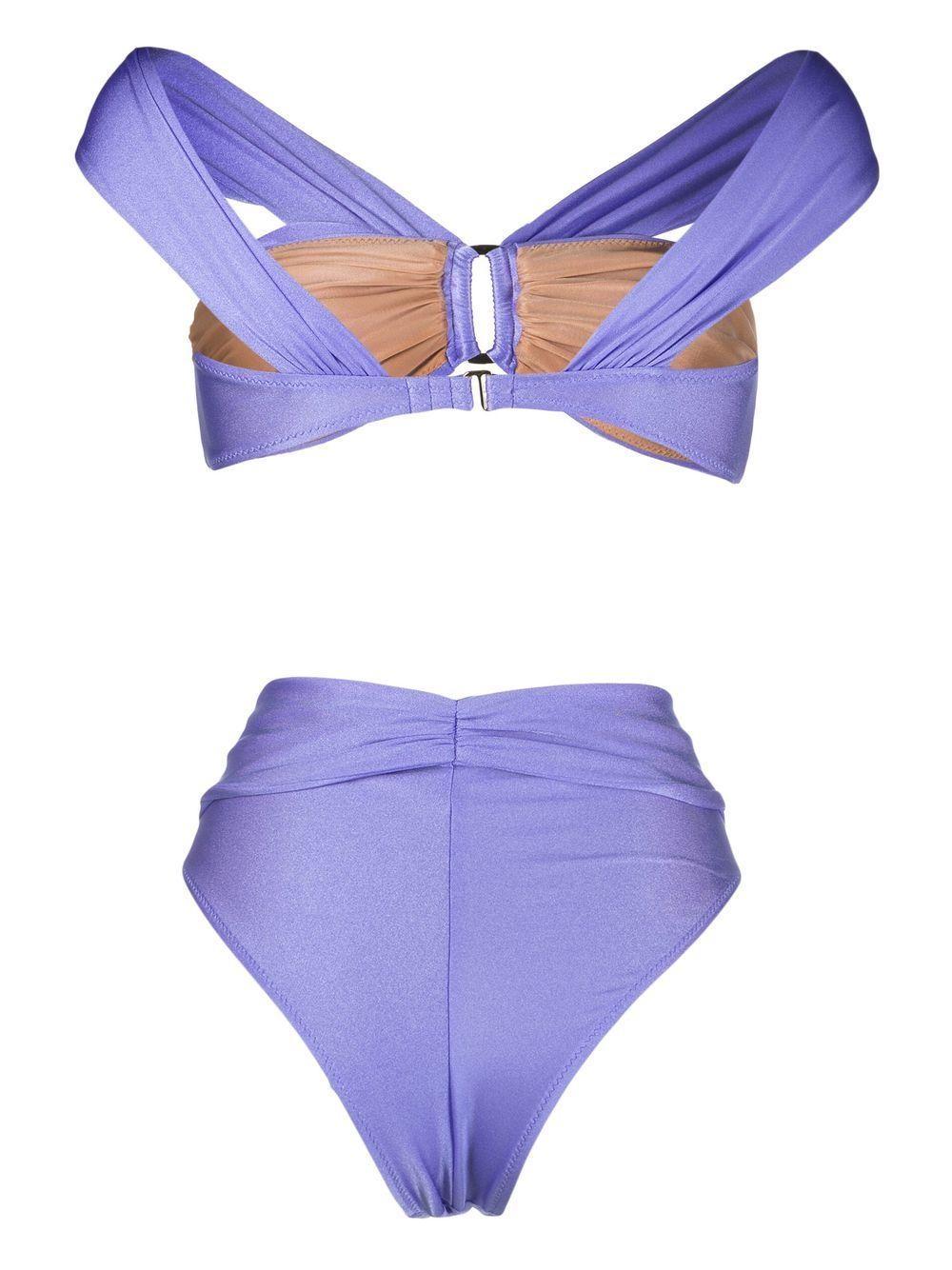 gathered-detail high-waisted bikini Product Image