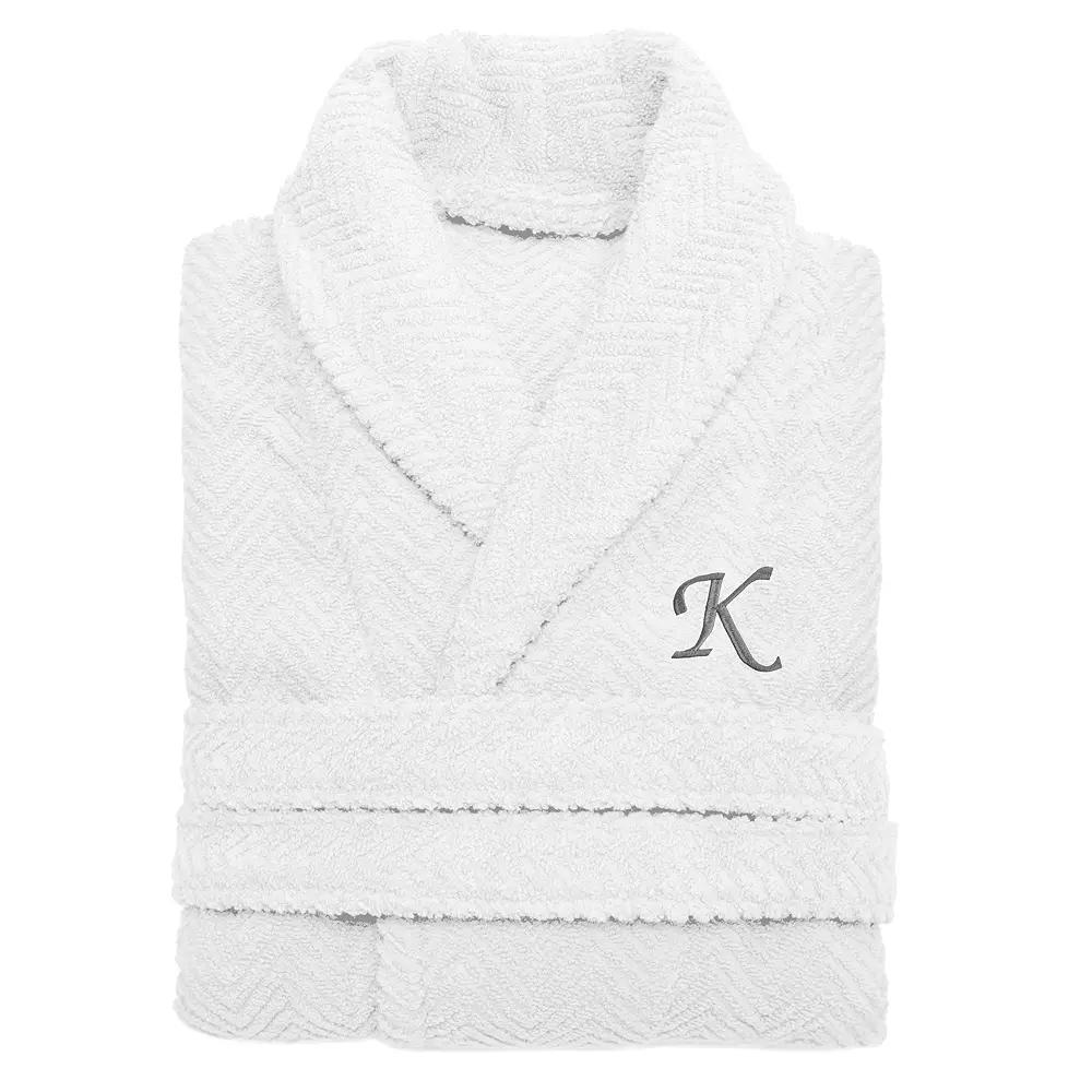 Linum Home Textiles Turkish Cotton Personalized Herringbone Weave Bathrobe, Womens Product Image