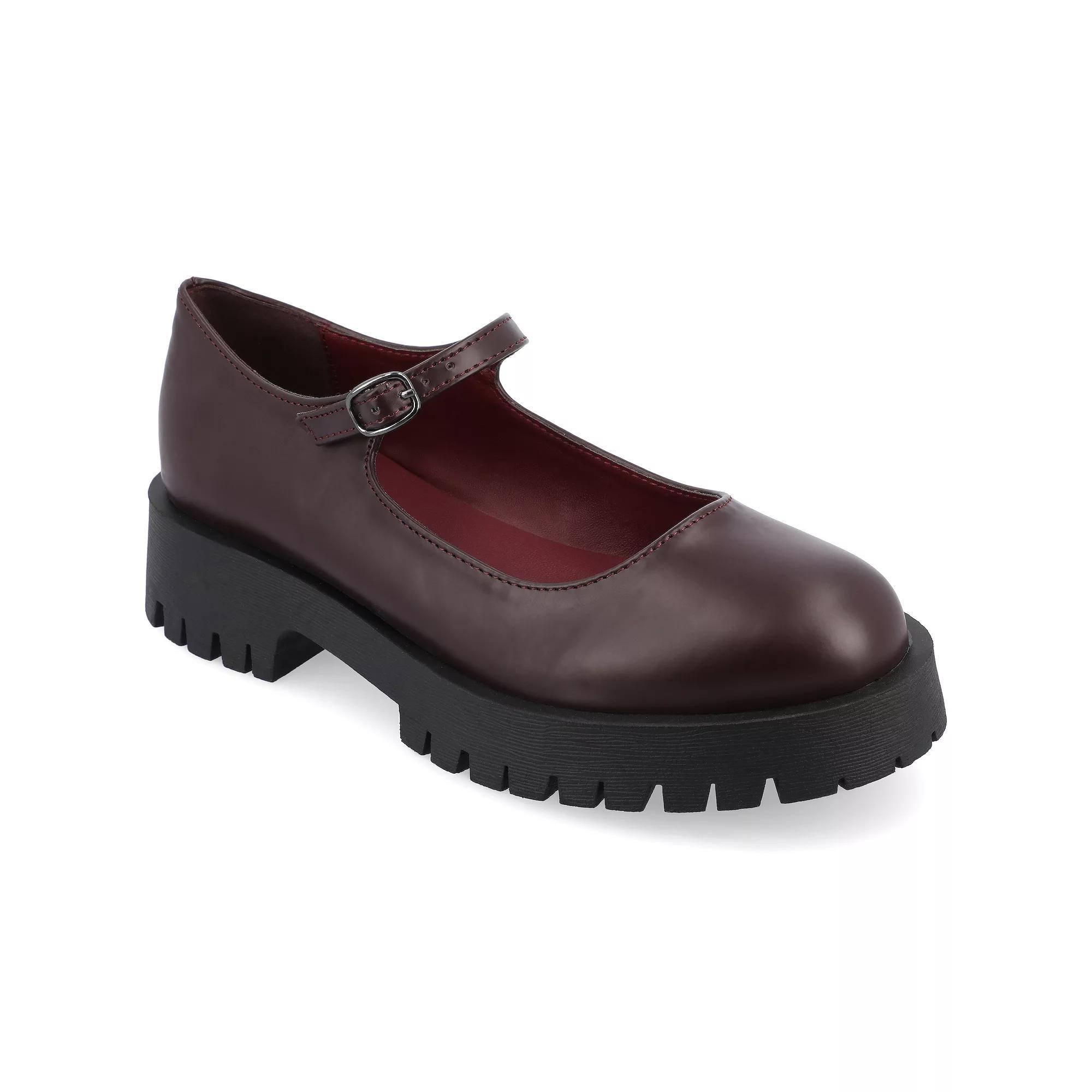 Journee Kamie Womens Mary Jane Shoes Red Product Image