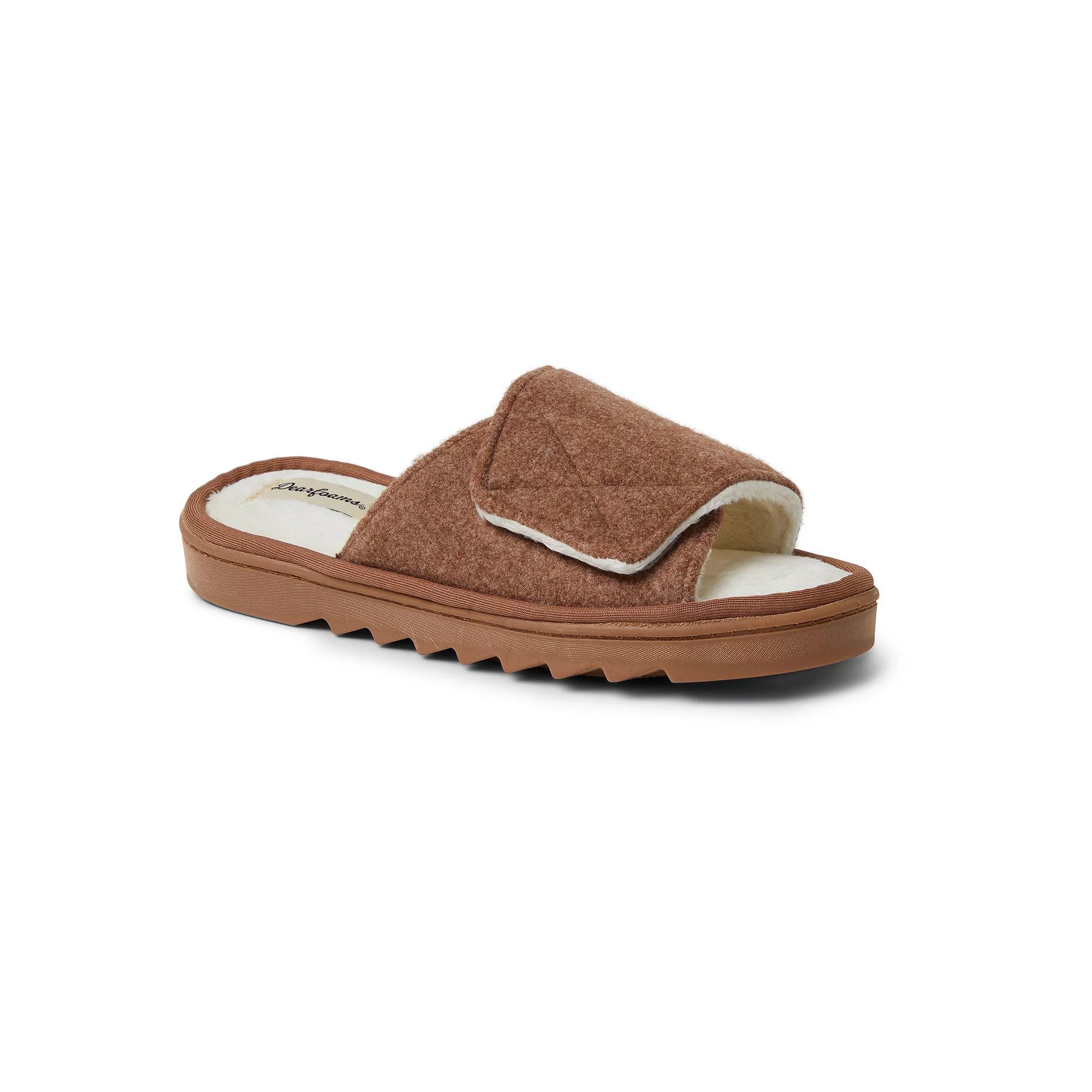 Dearfoams Norma Wool Blend Women's Slide Slippers, Size: XL, Light Grey Gray Product Image