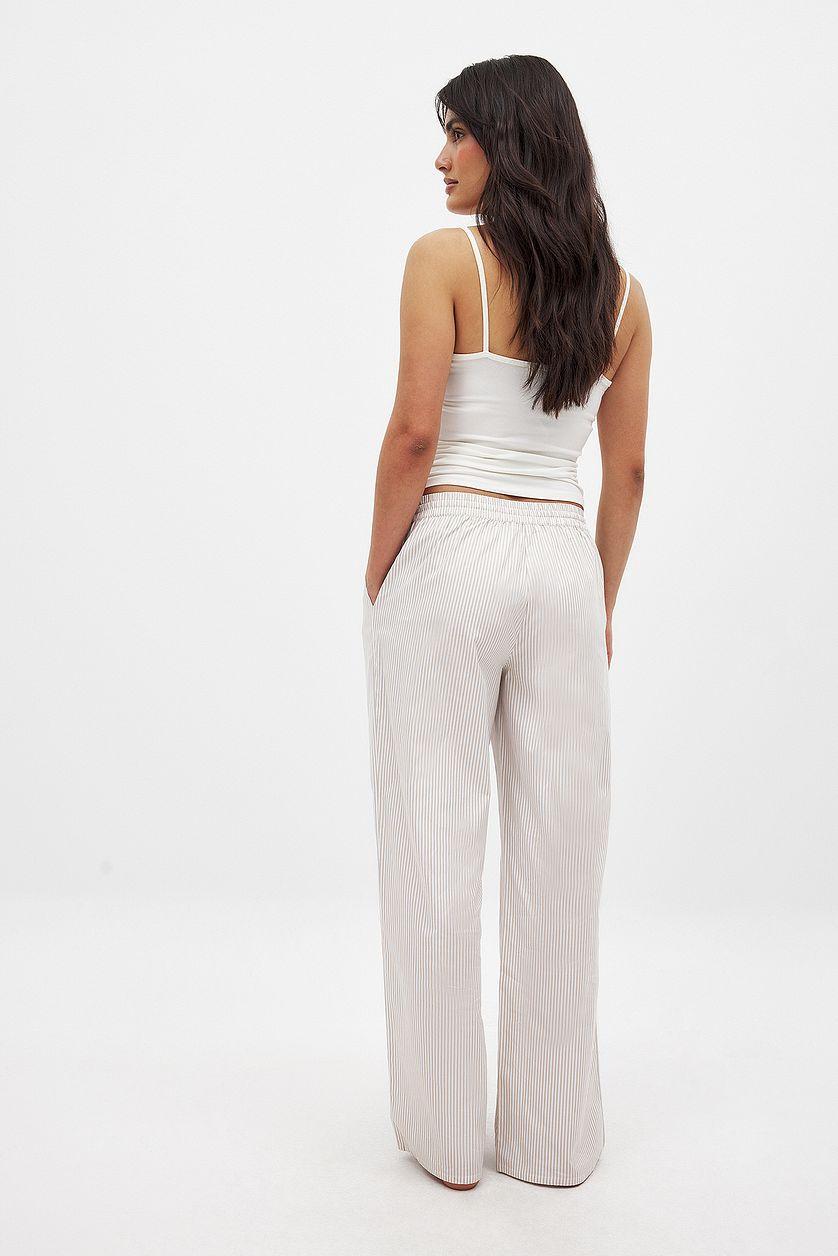 Cotton Wide Elastic Waist Pants Product Image