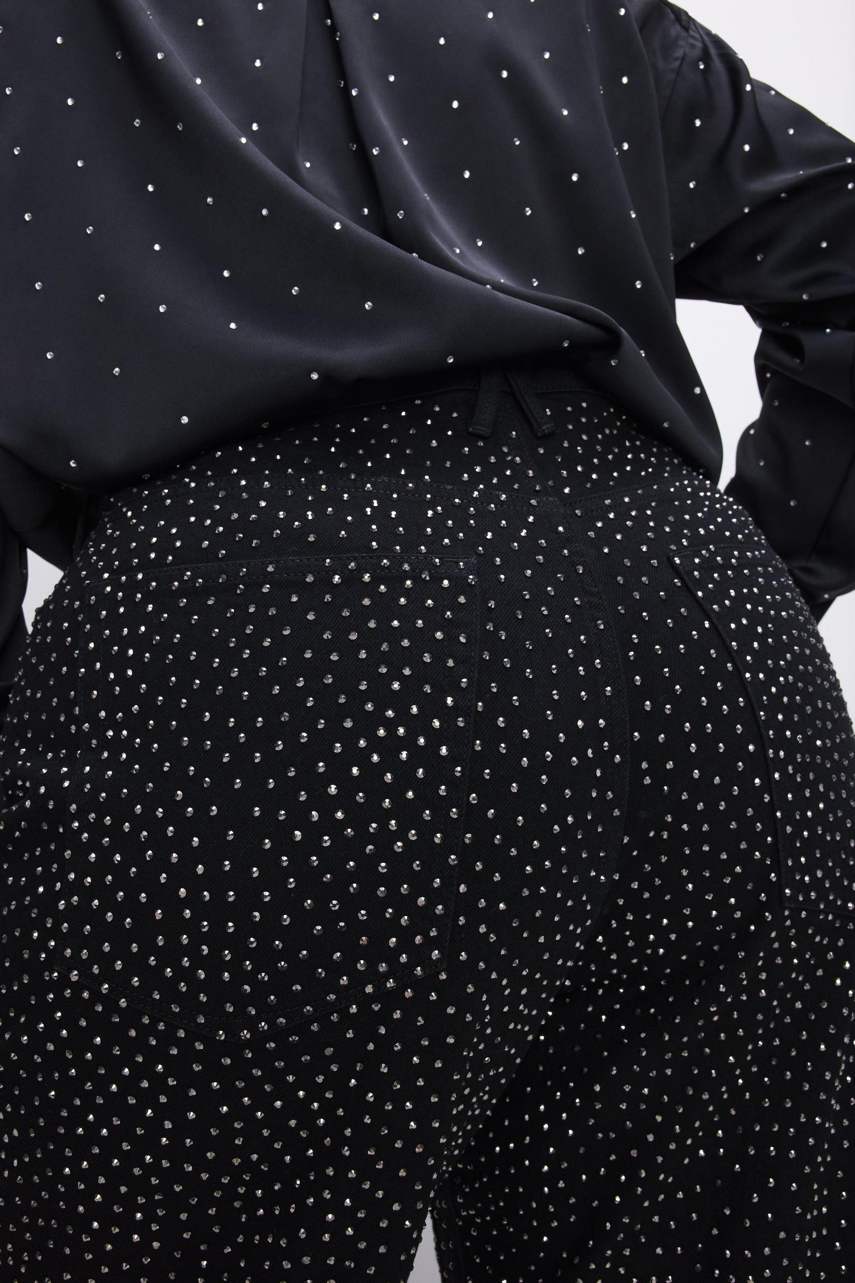 GOOD EASE RELAXED SPARKLE JEANS | BLACK323 Product Image