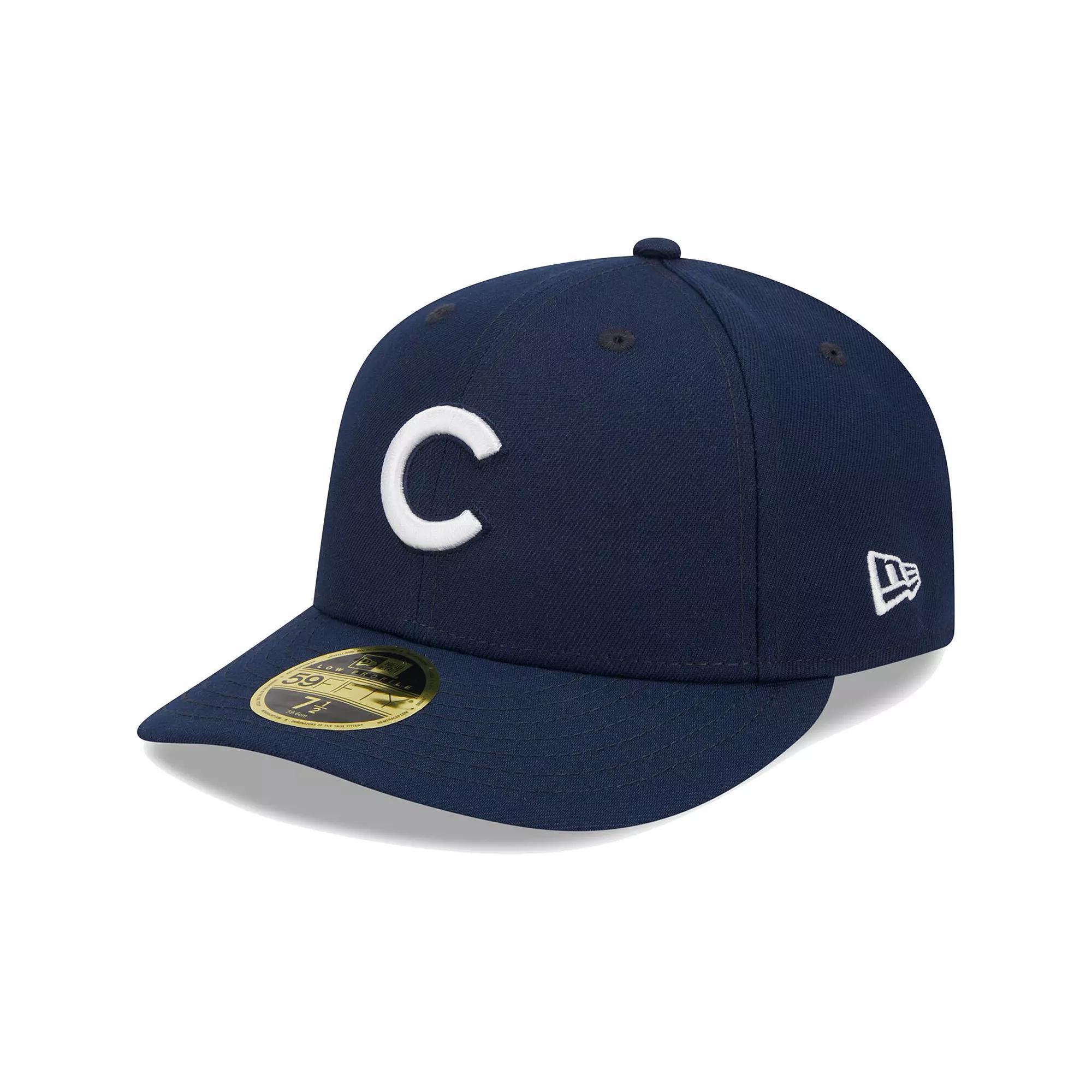 Men's New Era Navy Chicago Cubs Oceanside Low Profile 59FIFTY Fitted Hat, Size: 6 7/8, Blue Product Image