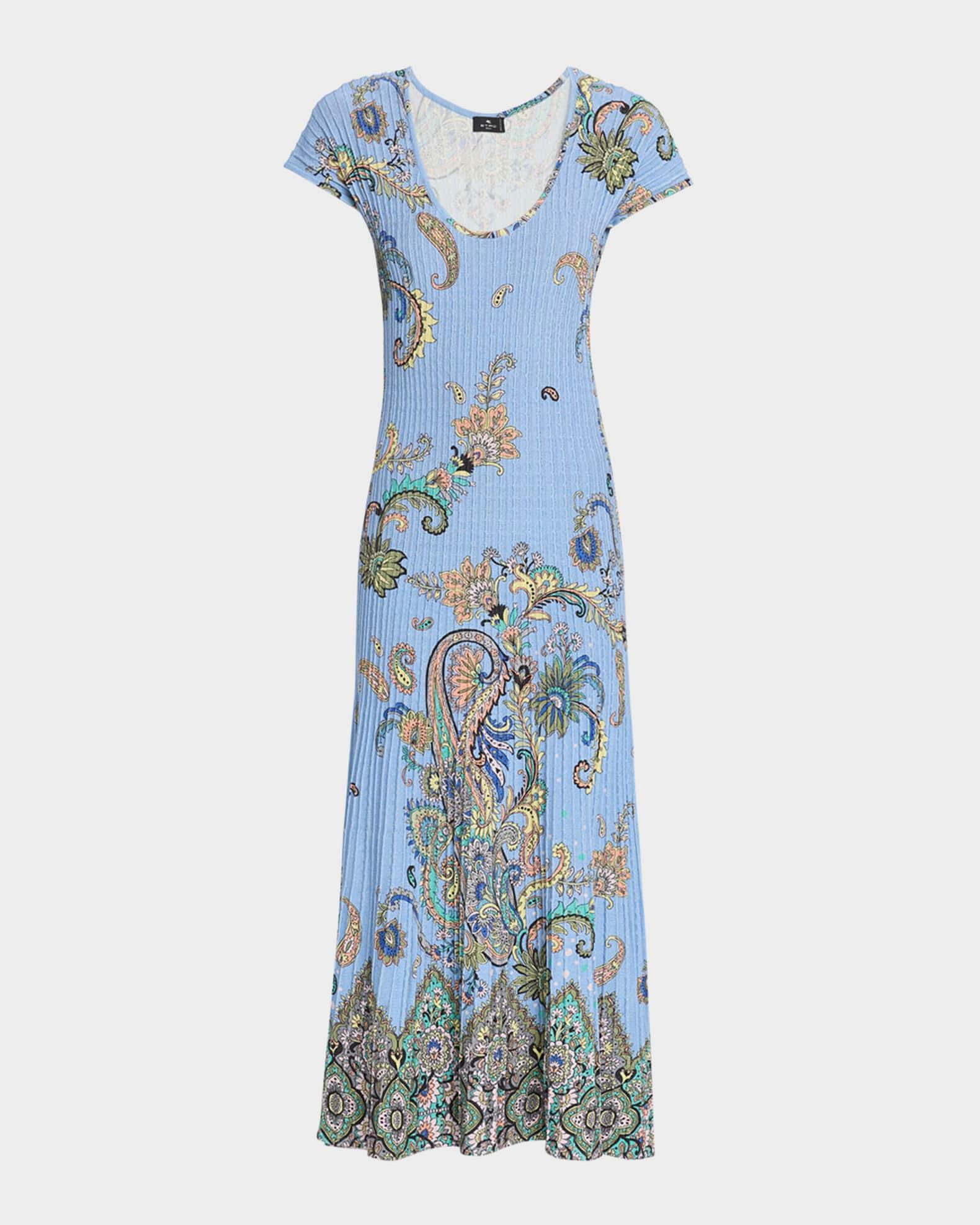 Lucky Charm Print Scoop-Neck Rib Midi Dress Product Image