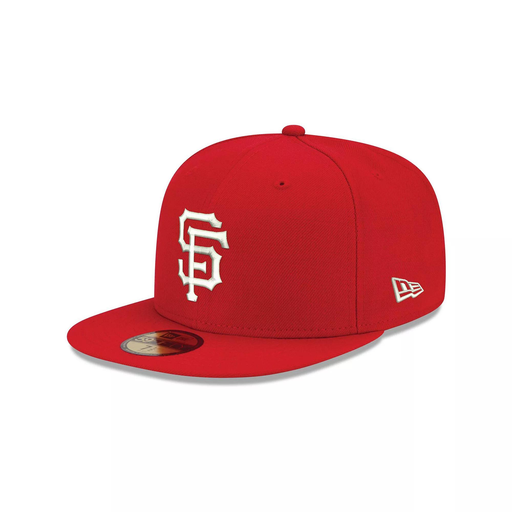 Men's New Era Red San Francisco Giants Logo White 59FIFTY Fitted Hat, Size: 7 1/2 Product Image