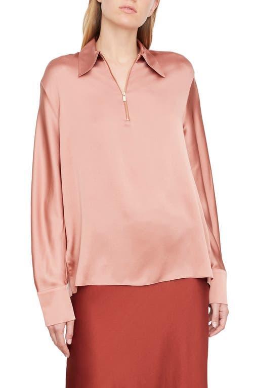 Long-Sleeve Jewel Silk Blouse Product Image