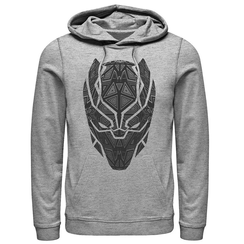 Men's Marvel Black Panther Geometric Prism Mask Hoodie, Size: XL, Athletic Grey Product Image