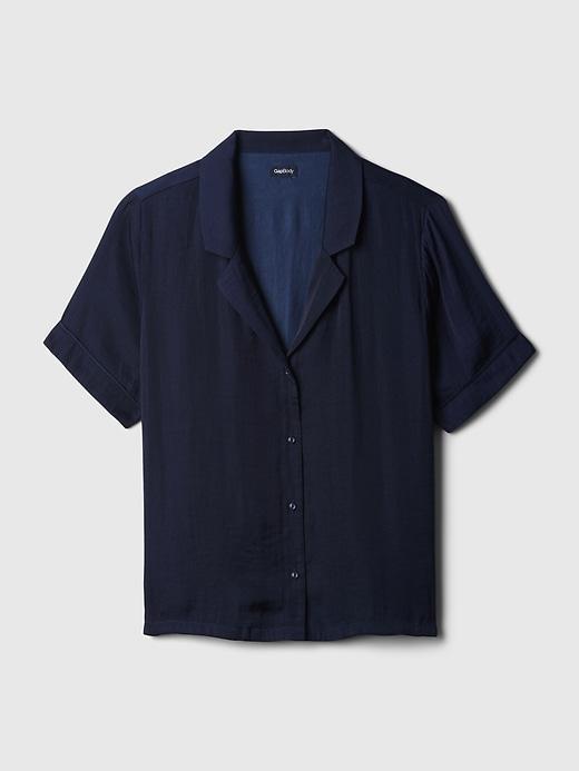 Satin PJ Shirt Product Image