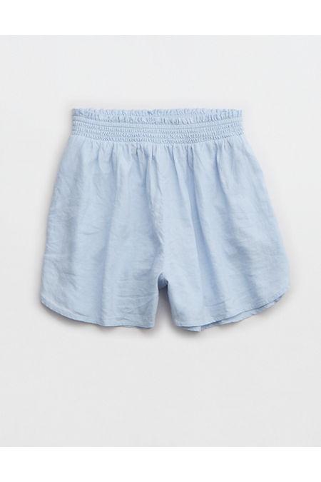 Aerie Linen Blend High Waisted Short Women's Product Image