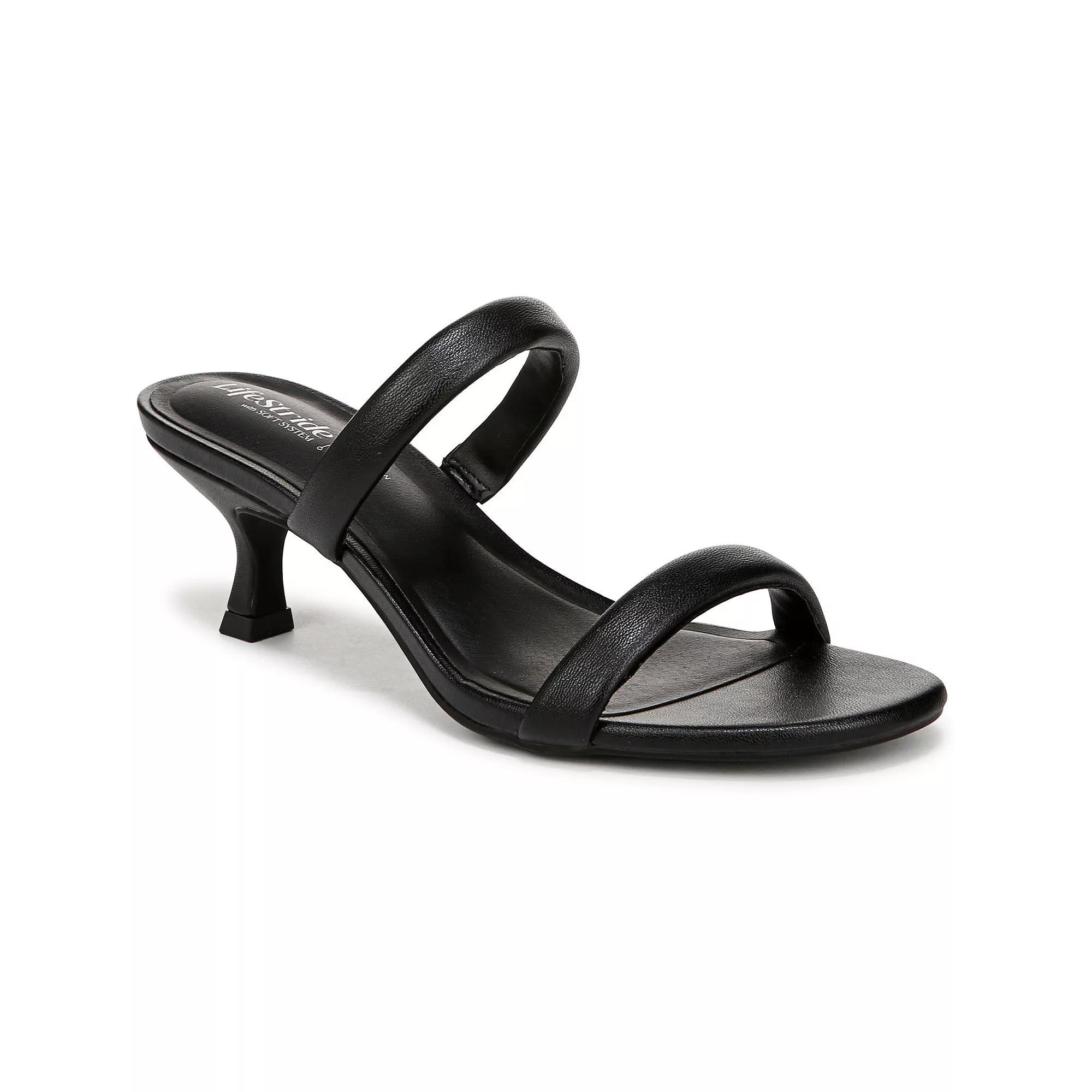 Womens LifeStride Nalani Women's Strappy Heels, Size: 9.5, Black Faux Leather Product Image